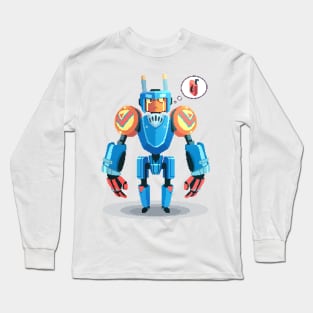 Blue Robot Long Sleeve T-Shirt